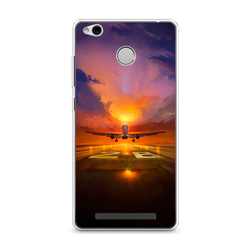 

Чехол на Xiaomi Redmi 3 Pro (3S) "Самолет на посадке", Оранжевый;синий, 30950-6