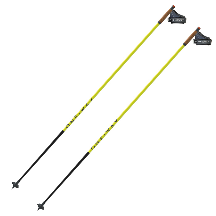 Лыжные палки ONEWAY (OZ41121) Storm 2 Mag (Карбон 100%) желтый 180