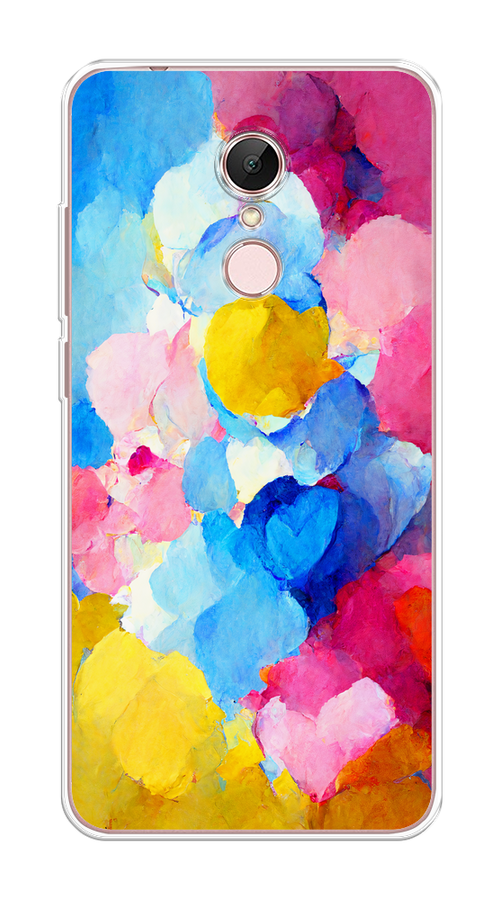 

Чехол на Xiaomi Redmi 5 "Яркие пятна", Синий;голубой;желтый;розовый, 33050-1