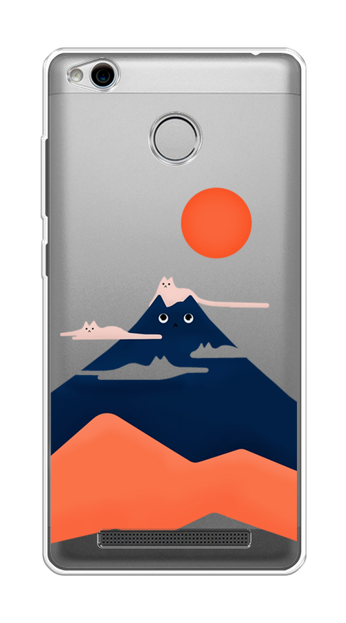

Чехол на Xiaomi Redmi 3 Pro (3S) "Кот-гора", Черный;оранжевый, 30950-4