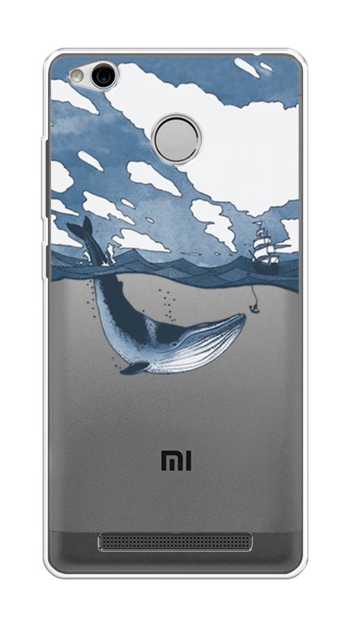 

Чехол на Xiaomi Redmi 3 Pro (3S) "Большой кит", Синий, 30950-1
