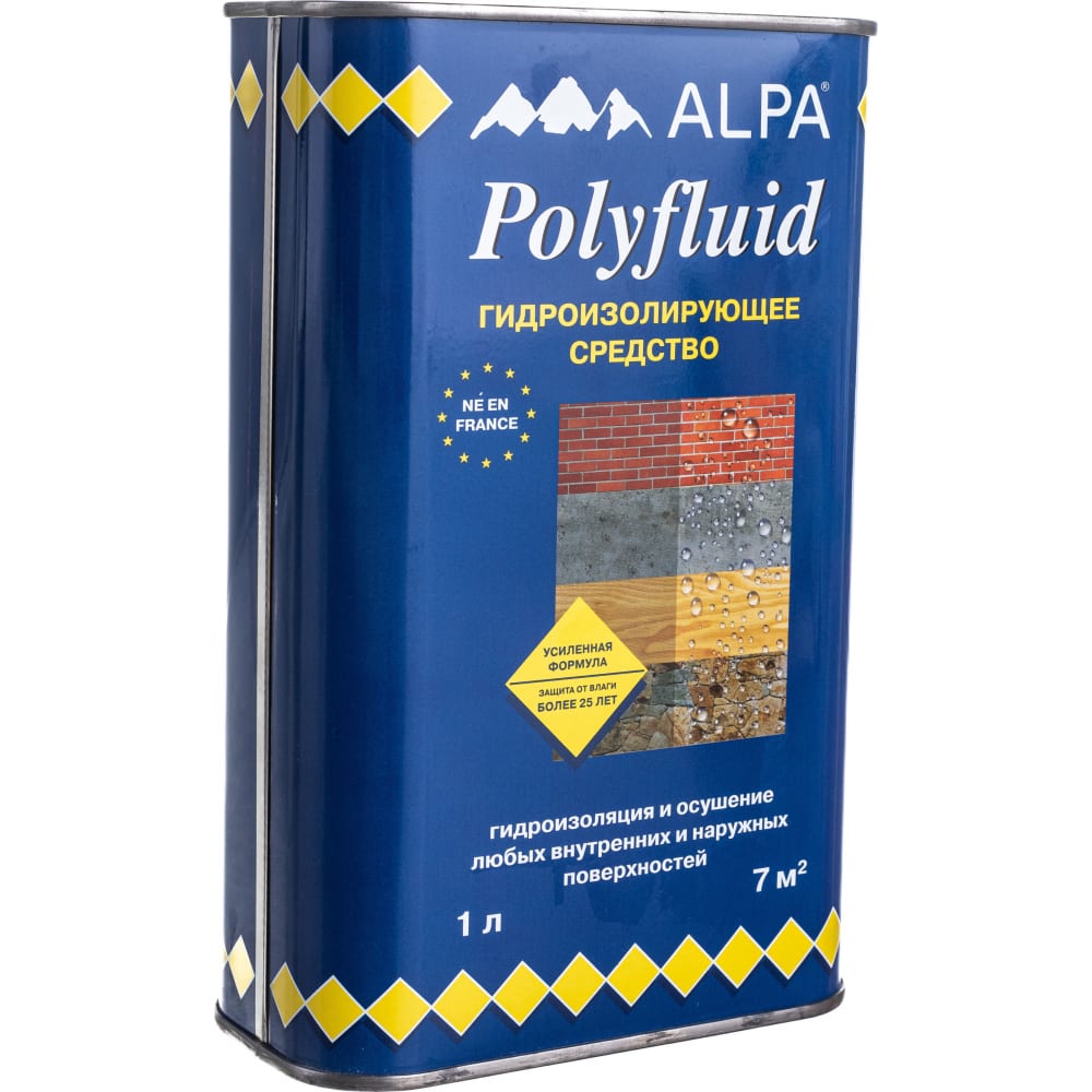 

Гидроизолирующее средство Polyfluid защита от влаги 1 л ALPA 1004026