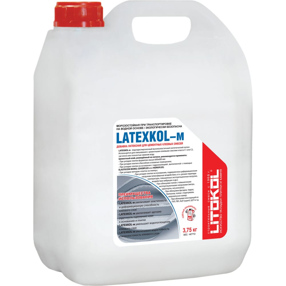 Латексная добавка для клеев LITOKOL LATEXKol-м 3,75 кг can 112010004