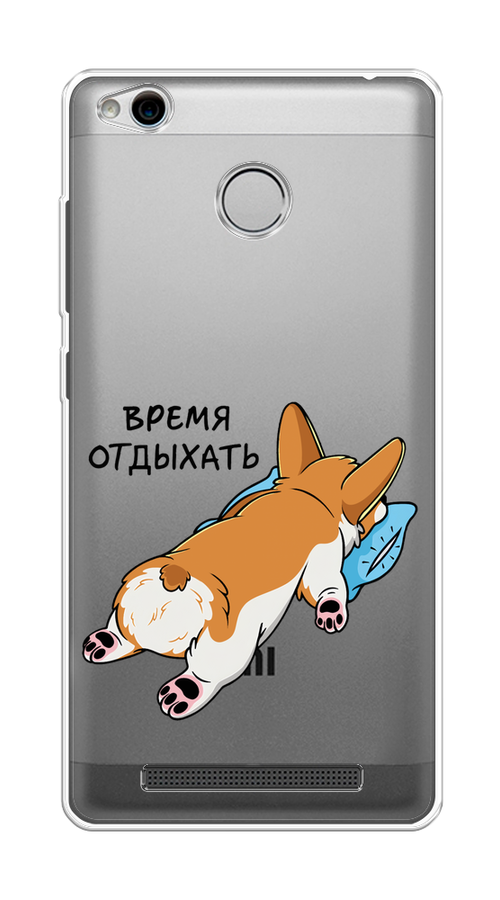 

Чехол на Xiaomi Redmi 3 Pro (3S) "Корги отдыхает", Черный;коричневый;голубой, 30950-1