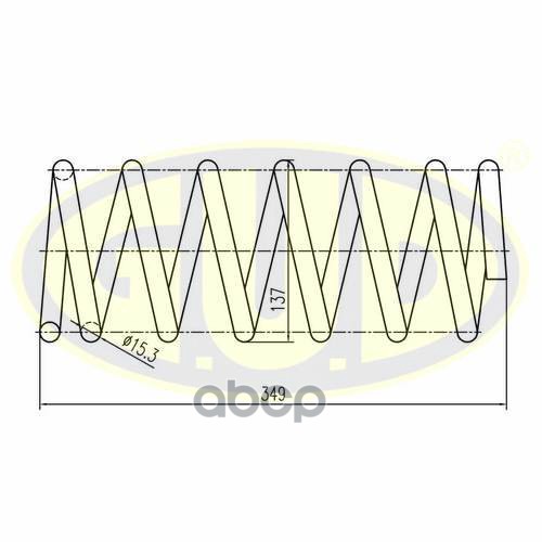 

GUD GCS227592 Пружина подвески 1шт