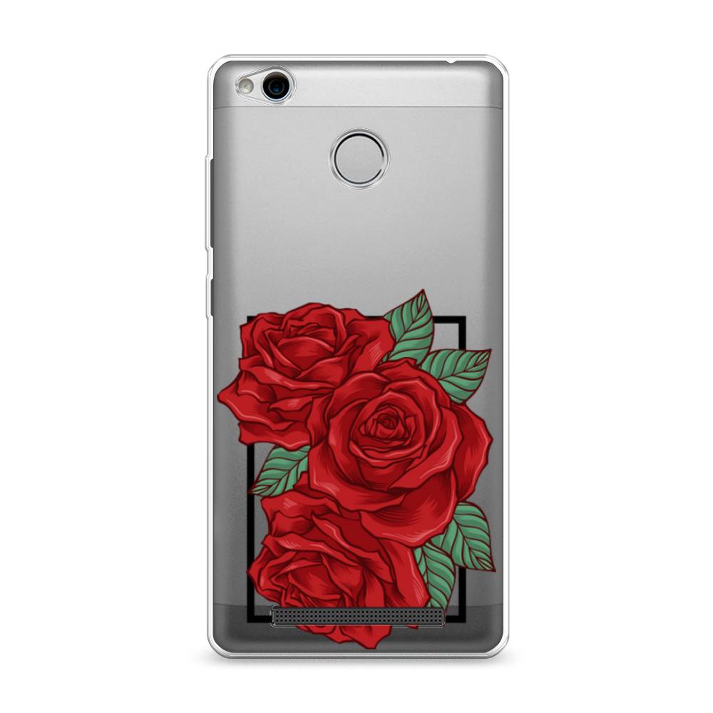 

Чехол на Xiaomi Redmi 3 Pro (3S) "Три алые розы", Красный, 30950-2