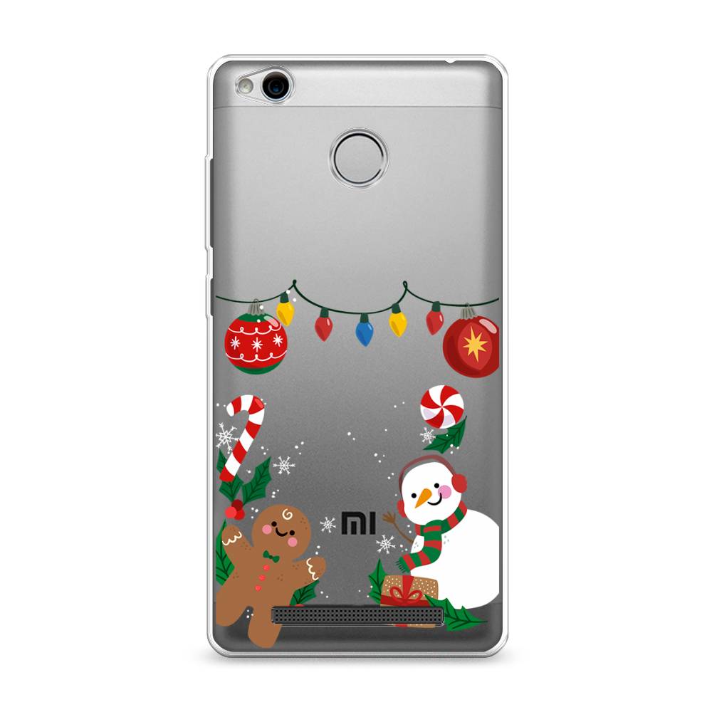 

Чехол на Xiaomi Redmi 3 Pro (3S) "Новогоднее настроение", Коричневый;красный;зеленый, 30950-5
