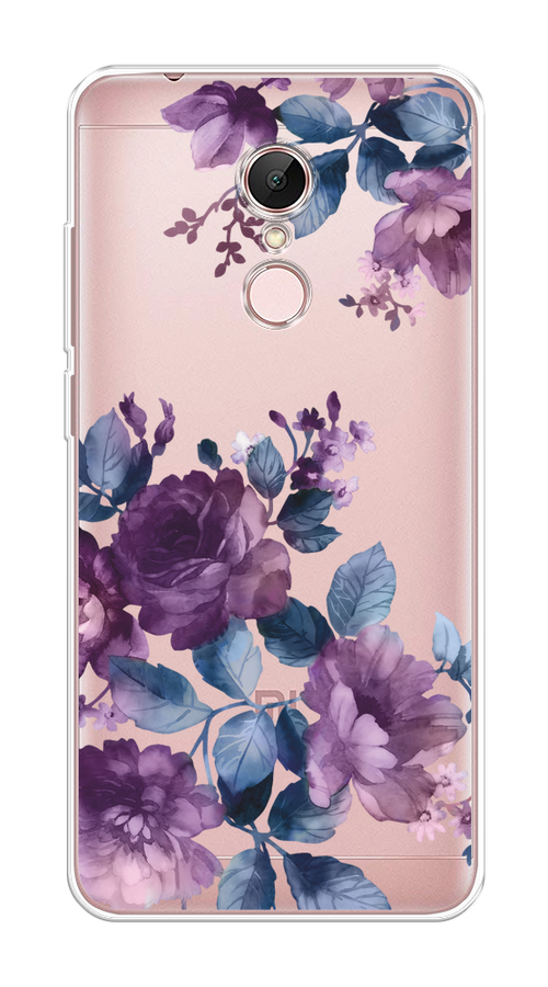 

Чехол на Xiaomi Redmi 5 "Purple Blossoms", Синий;фиолетовый, 33050-1