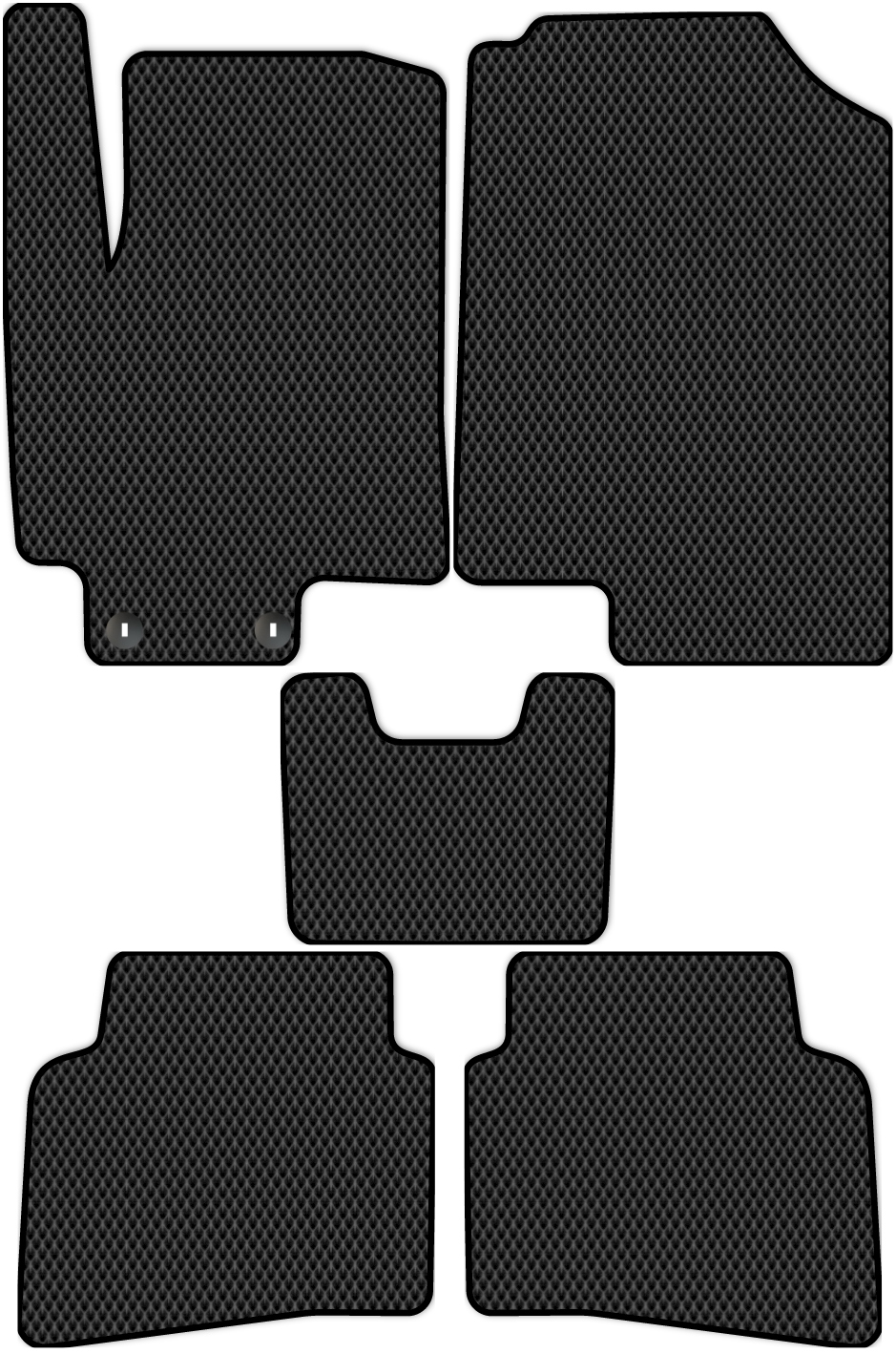 

Коврики ЭВА в салон для Kia Rio X-Line 1 2017 - 2021, 5 шт. черный, 2943-S5YLT-H
