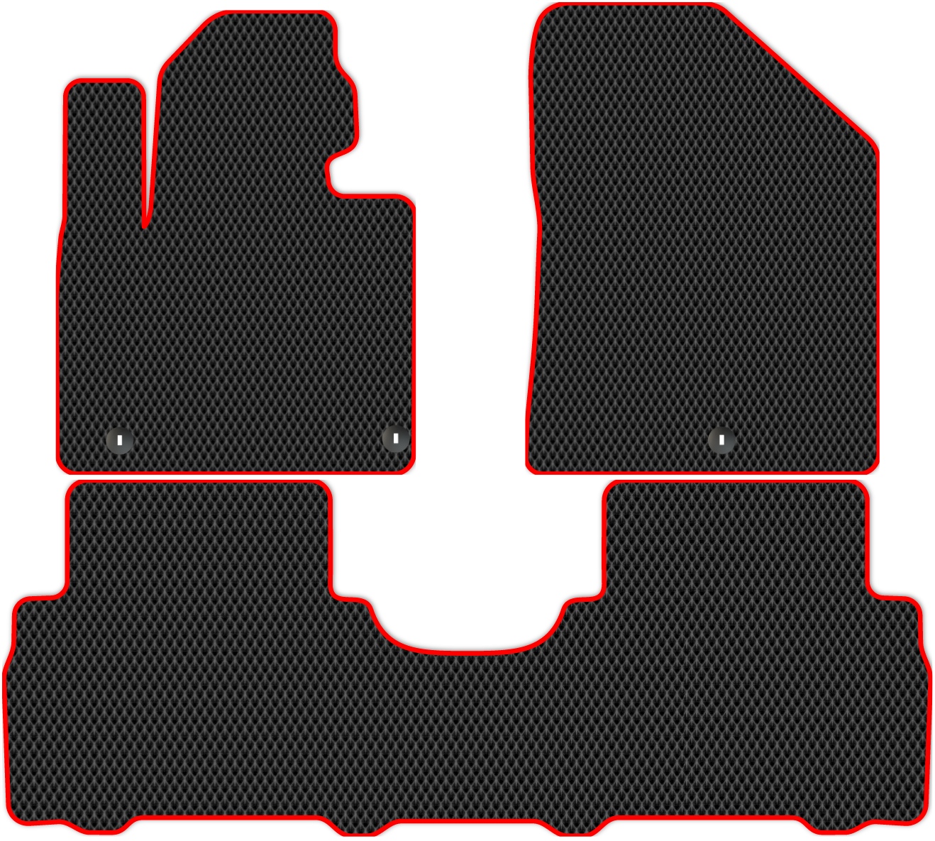 

Коврики ЭВА в салон для Kia Sorento Prime 3 (UM) 2014 - 2020, 3 шт. черный, красный кант, 2946-W3YL-H