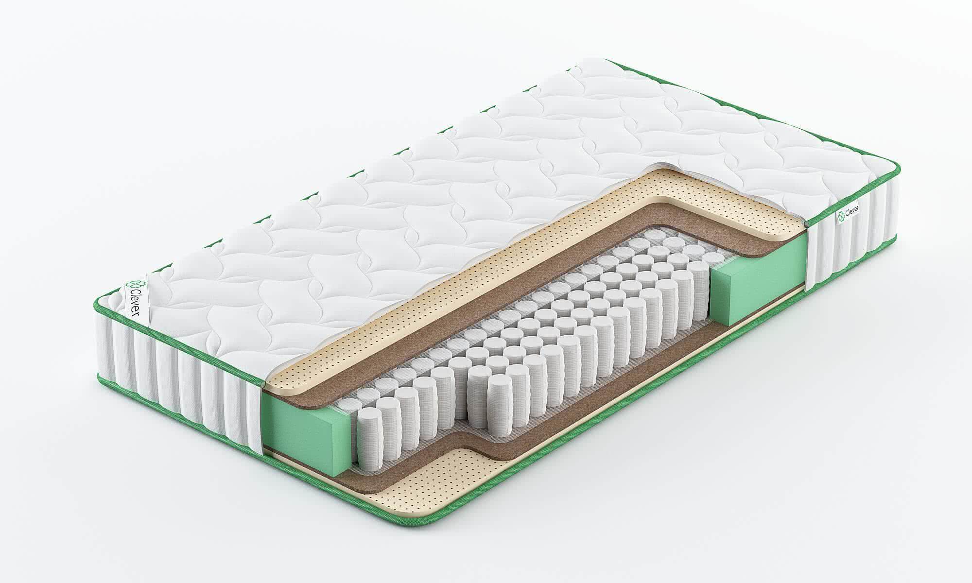 

Матрас Clever Nature 175x185, Белый, CLEVER NATURE