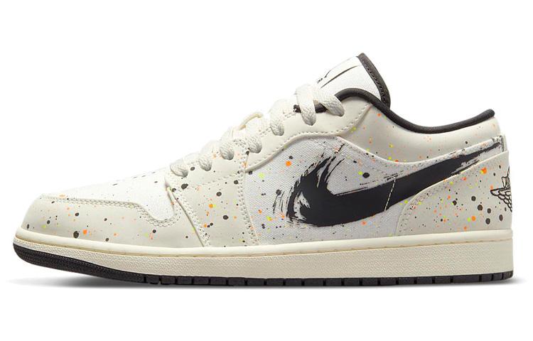 

Кеды унисекс Jordan Air Jordan 1 low se paint splatter бежевые 42.5 EU, Бежевый, Air Jordan 1 low se paint splatter