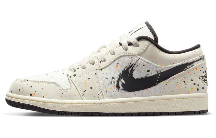 

Кеды унисекс Jordan Air Jordan 1 low se paint splatter бежевые 43 EU, Бежевый, Air Jordan 1 low se paint splatter