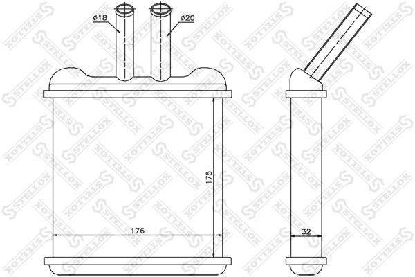 

Радиатор печки Stellox 1035074SX