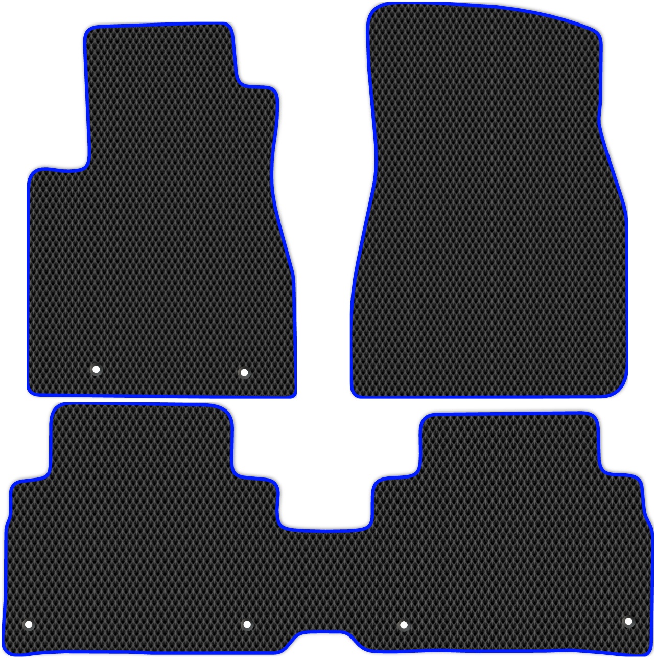 

Коврики ЭВА в салон для Lexus RX300 (MCU35) 2003 - 2006, 3 шт. черный, синий кант, 3203-W3Y-H
