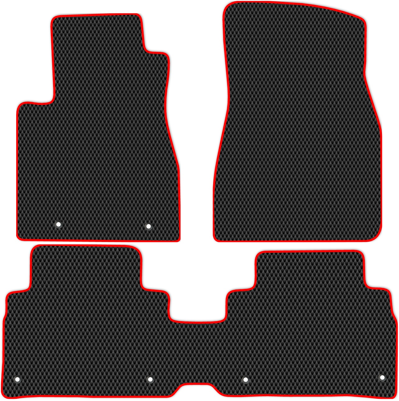 

Коврики ЭВА в салон для Lexus RX300 (MCU35) 2003 - 2006, 3 шт. черный, красный кант, 3203-W3Y-H