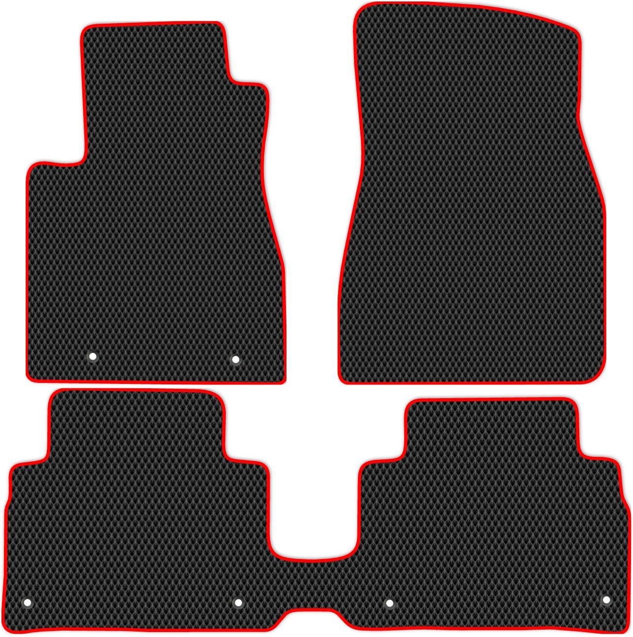 

Коврики ЭВА в салон для Lexus RX330 (MCU38) 2003 - 2006, 3 шт. черный, красный кант, 3204-W3Y-H