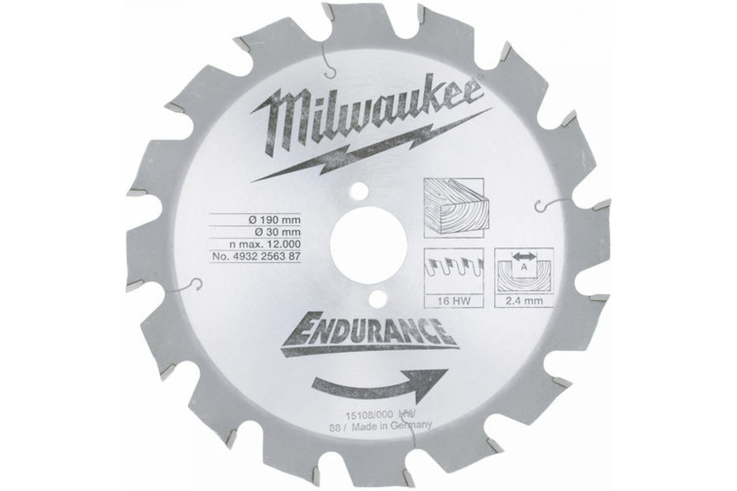 

Milwaukee Пильный диск 190/30 Z16 4932256387