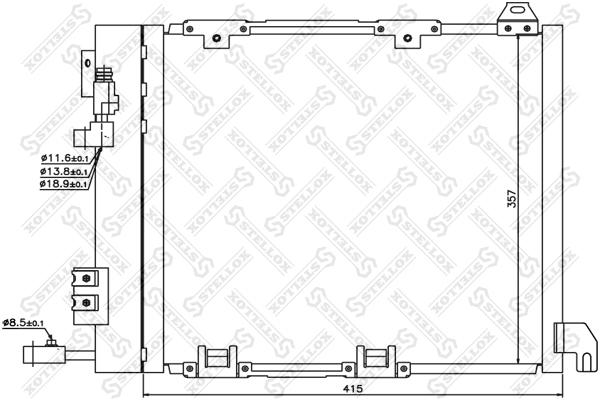 

Радиатор кондиционера Stellox 1045058SX