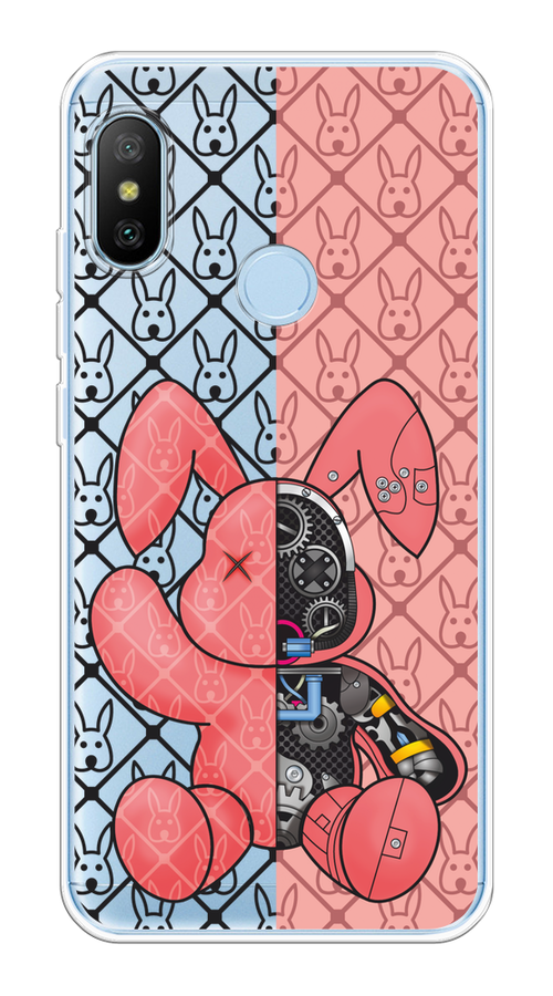 

Чехол на Xiaomi Redmi 6 Pro/6 Plus/Mi A2 Lite "Киборг-заяц розовый", Розовый;прозрачный;черный, 33950-1