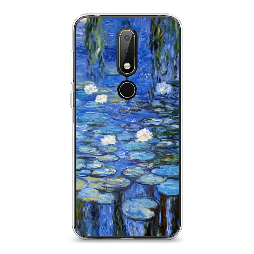 

Чехол на Nokia 6.1 Plus "Нарисованный пруд", Синий;зеленый, 121850-4