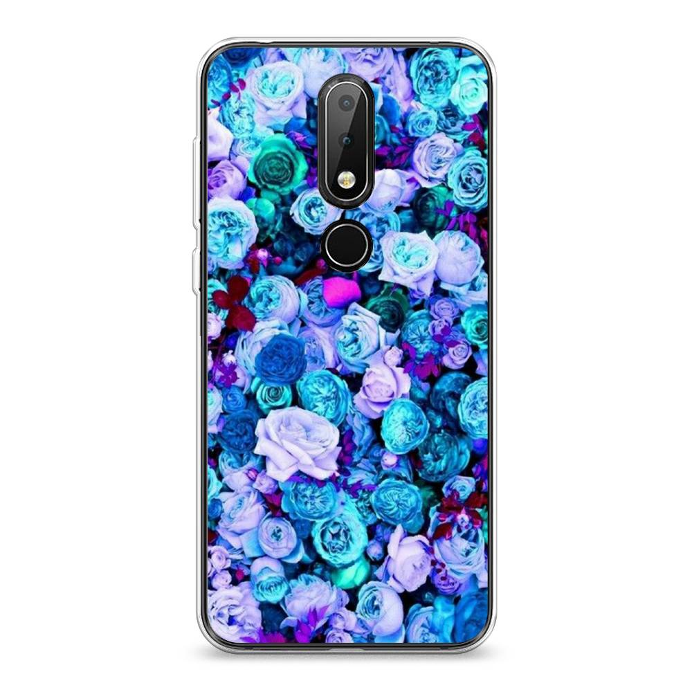 

Чехол на Nokia 6.1 Plus "Цветочный ковер", Фиолетовый, 121850-2