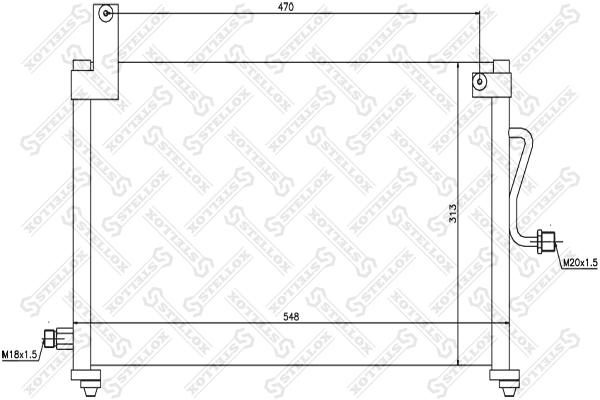 

Радиатор кондиционера Stellox 1045026SX