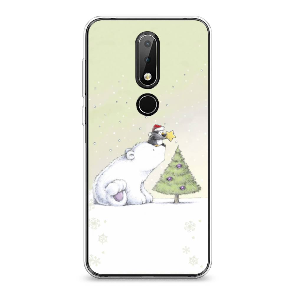 

Чехол на Nokia 6.1 Plus "Украшение елки", Белый;бежевый, 121850-5