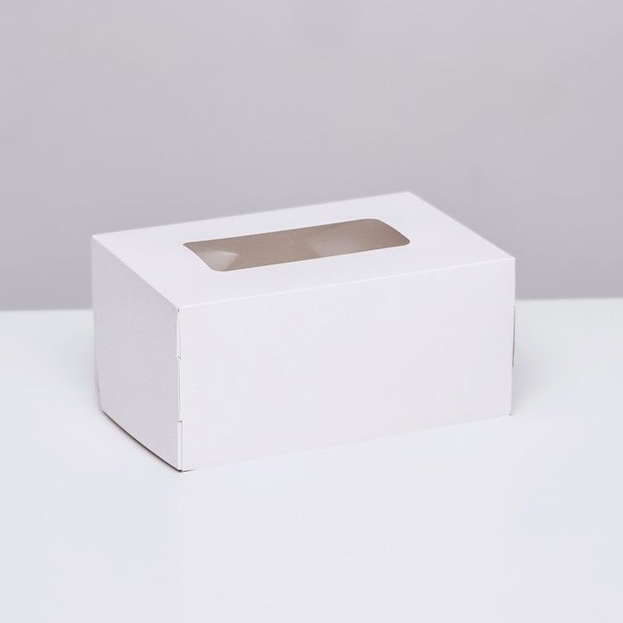 Коробка складная, с окном, белая, 15 х 10 х 7 см (20 шт.)