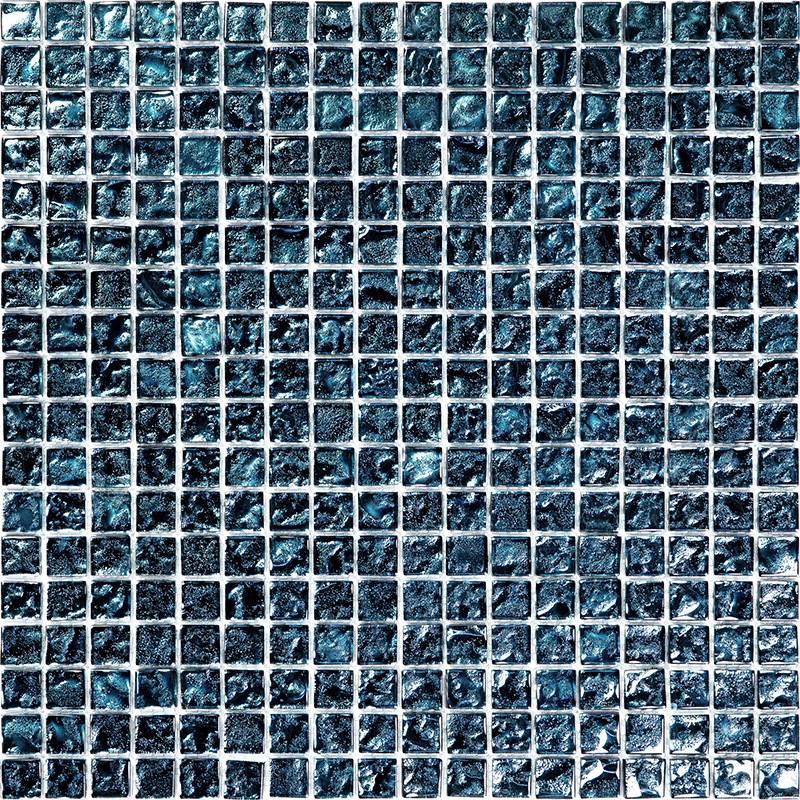 фото Мозаика из стекла natural crystal голубой темный квадрат bsa-14-15 14.5x14.5