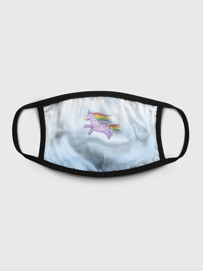 

Многоразовая маска унисекс Burnettie Единорожка, Разноцветный, Единорожка