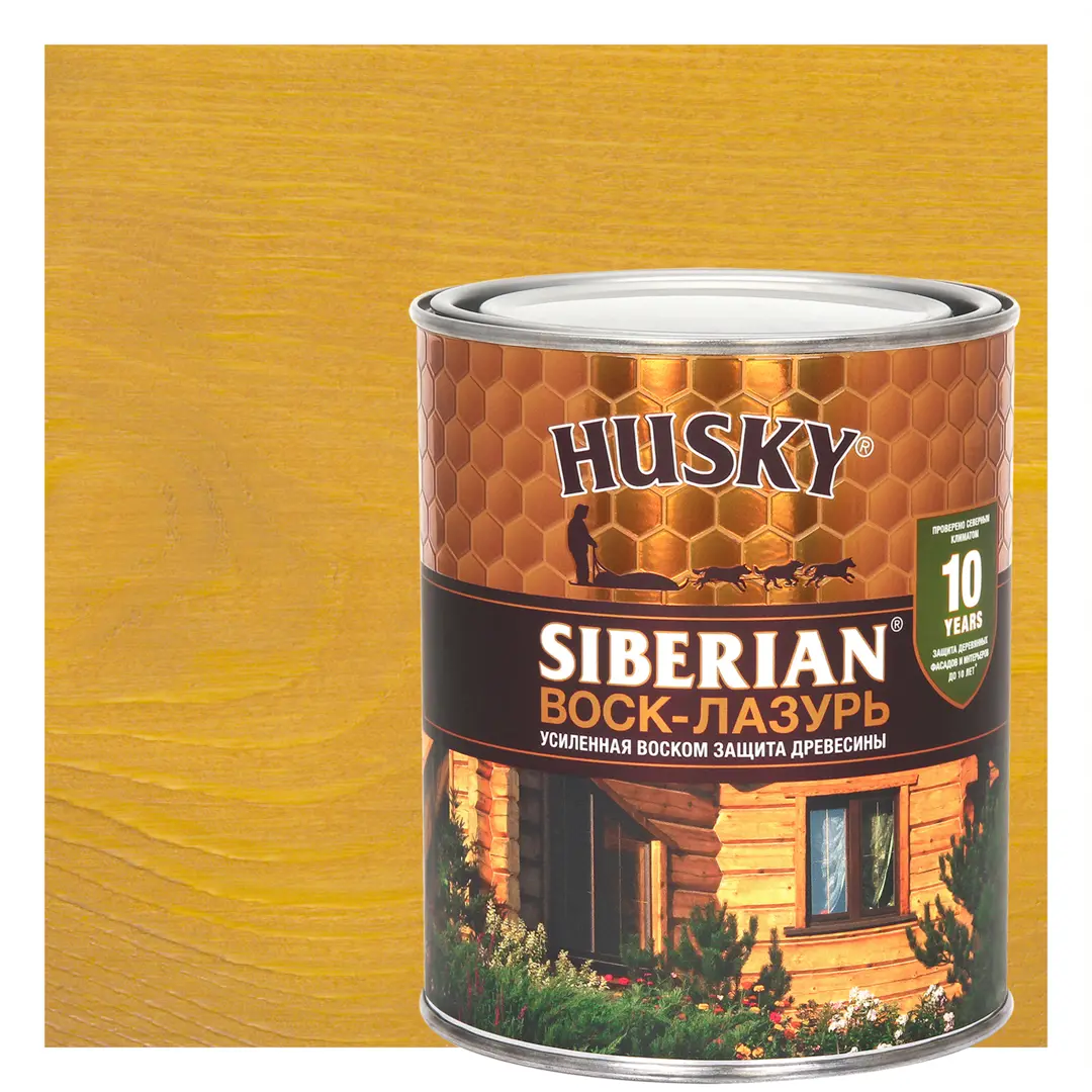 

Воск-лазурь Husky Siberian полуматовый калужница 0.9, Прозрачный