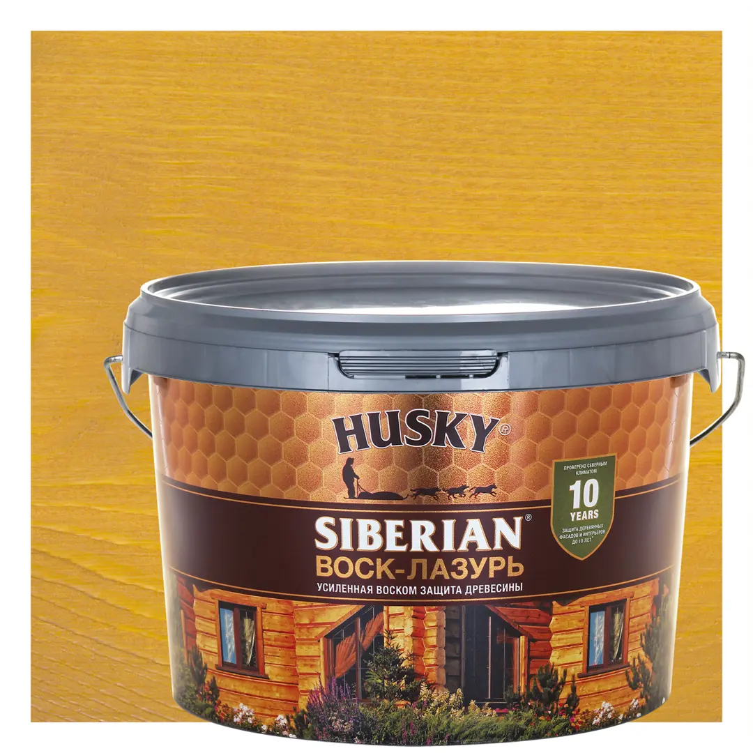 

Воск-лазурь Husky Siberian полуматовый калужница 2.5, Прозрачный