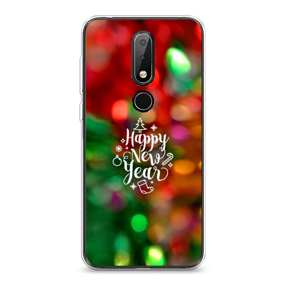 

Чехол на Nokia 6.1 Plus "Новый Год на елке", Зеленый;красный;желтый, 121850-5