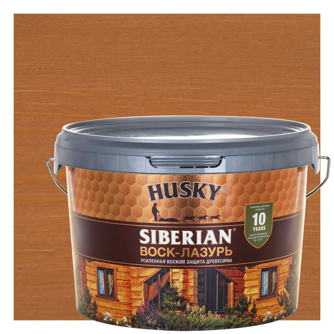 

Воск-лазурь Husky Siberian полуматовый орегон 2.5, Прозрачный