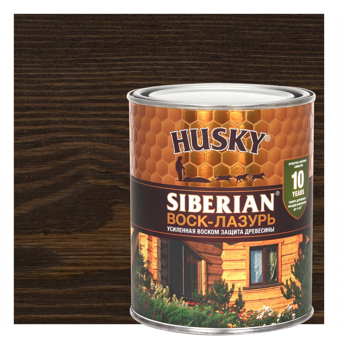 

Воск-лазурь Husky Siberian полуматовый палисандр 0.9, Прозрачный