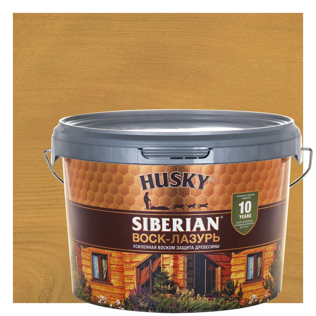 

Воск-лазурь Husky Siberian полуматовый светлый дуб 2.5, Коричневый