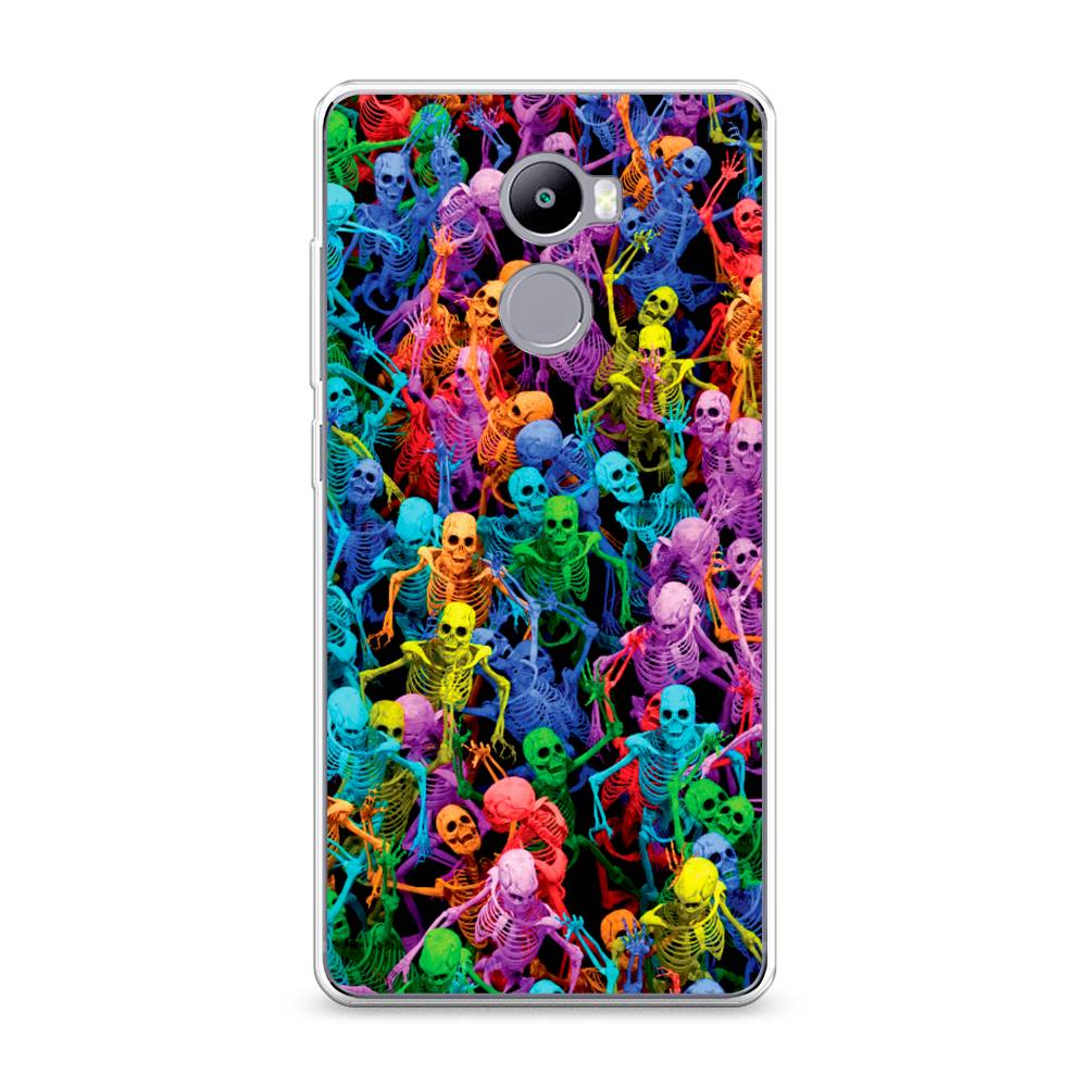 

Чехол на Xiaomi Redmi 4 "Вечеринка скелетов", Фиолетовый;желтый;оранжевый, 31150-6