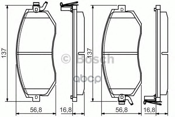 

Тормозные колодки Bosch передние дисковые 986495125