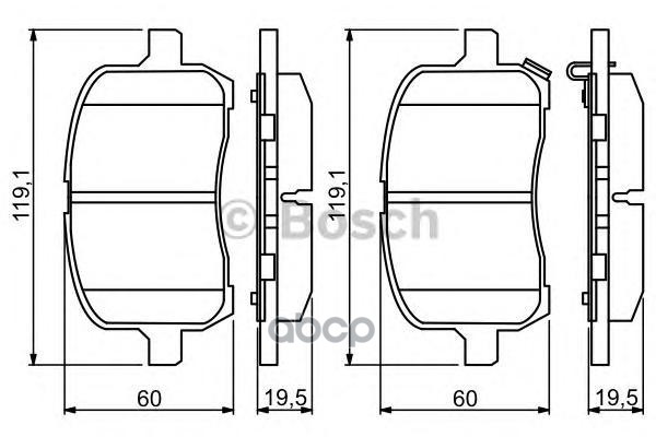 

Тормозные колодки Bosch передние дисковые 986494306
