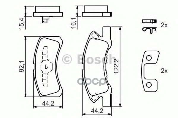 

Тормозные колодки Bosch передние дисковые 986494134