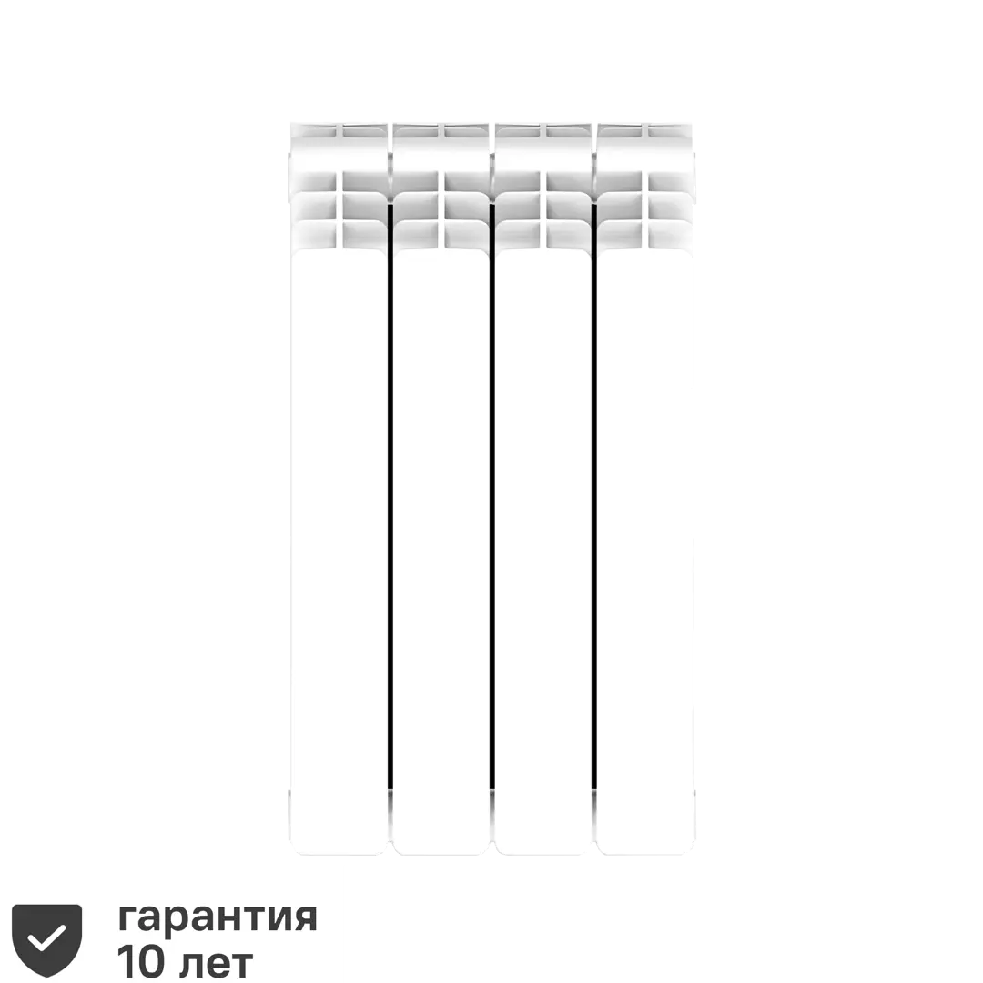 

Радиатор Rifar Base 500/100 биметалл 4 секции нижнее подключение цвет белый