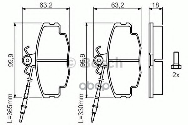 

Тормозные колодки Bosch передние дисковые 986461117