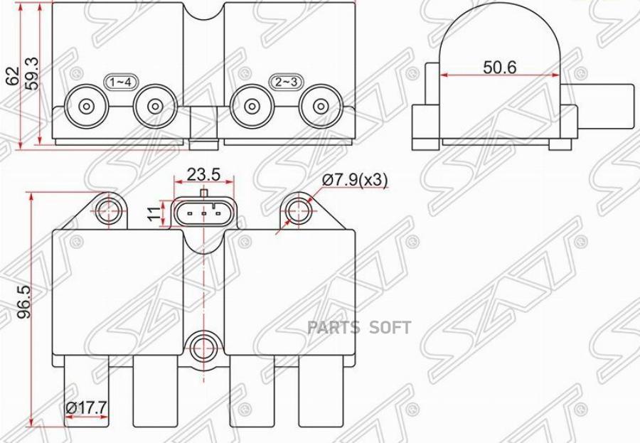 Sat Катушка Зажигания Chevrolet Aveo 06-/Captiva 06-/Cruze/Lacetti T18 05-/Daewoo Matiz 05