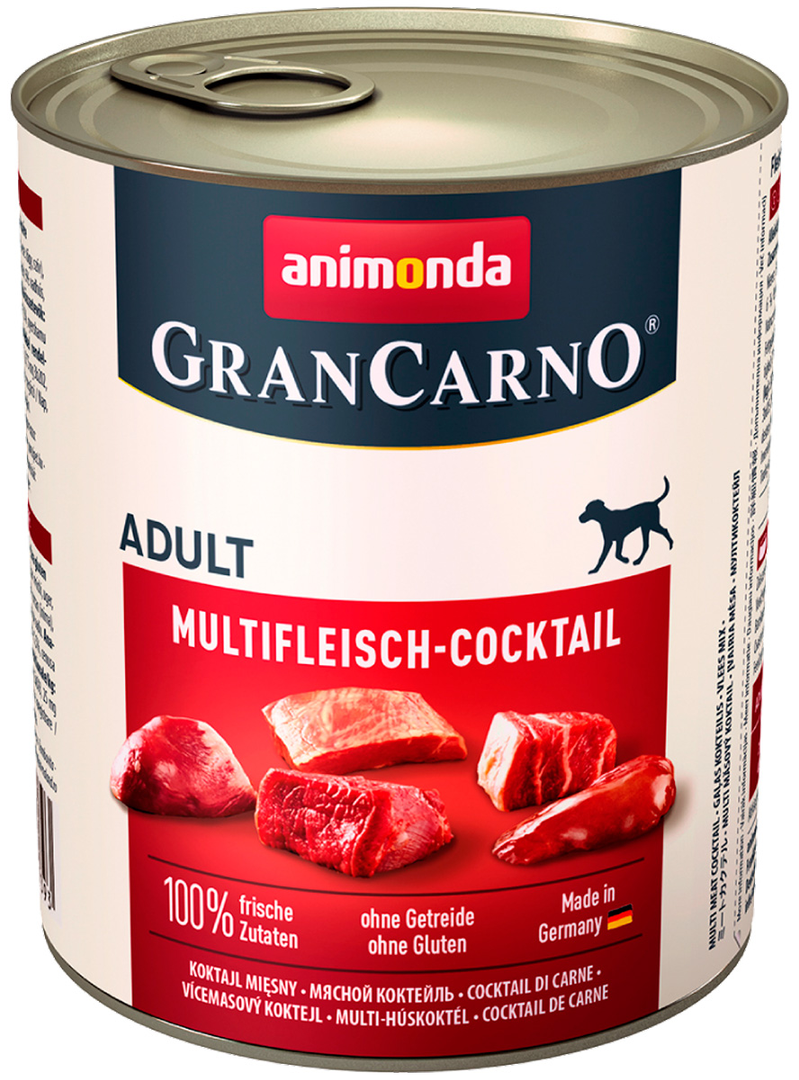 фото Консервы для собак animonda gran carno original adult, мясной коктейль, 800 г