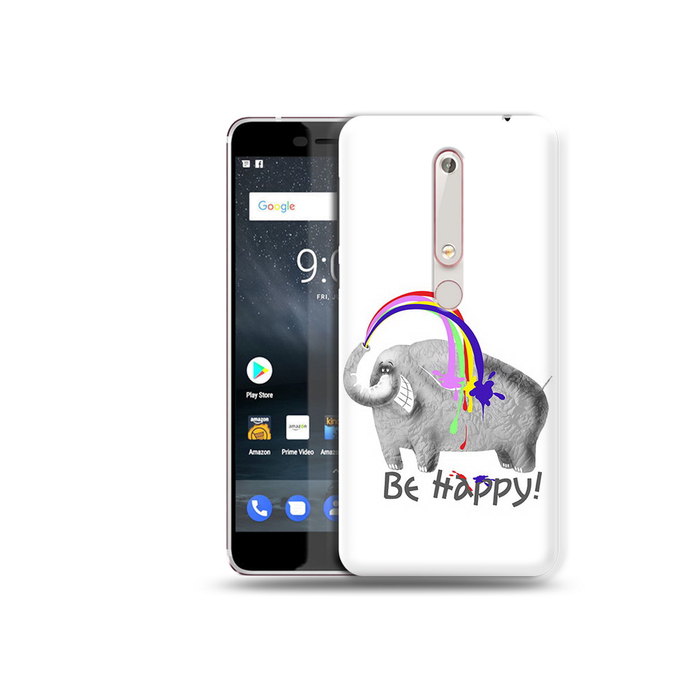 

Чехол MyPads Tocco для Nokia 6 счастливый слон, Прозрачный, Tocco