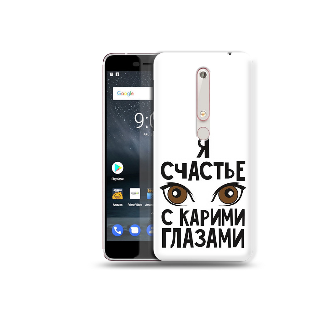 

Чехол MyPads Tocco для Nokia 6 счастье с карими глазами, Прозрачный, Tocco