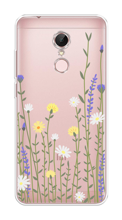

Чехол на Xiaomi Redmi 5 "Ромашка и лаванда", Зеленый;желтый;прозрачный, 33050-1