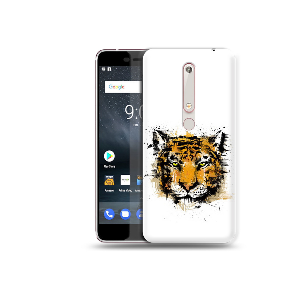 

Чехол MyPads Tocco для Nokia 6 тигруля, Прозрачный, Tocco