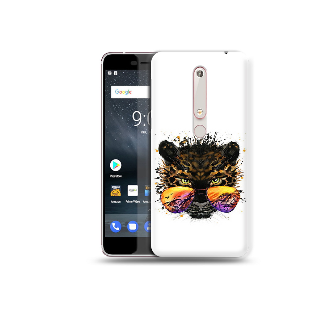 

Чехол MyPads Tocco для Nokia 6 тропический леопард, Прозрачный, Tocco